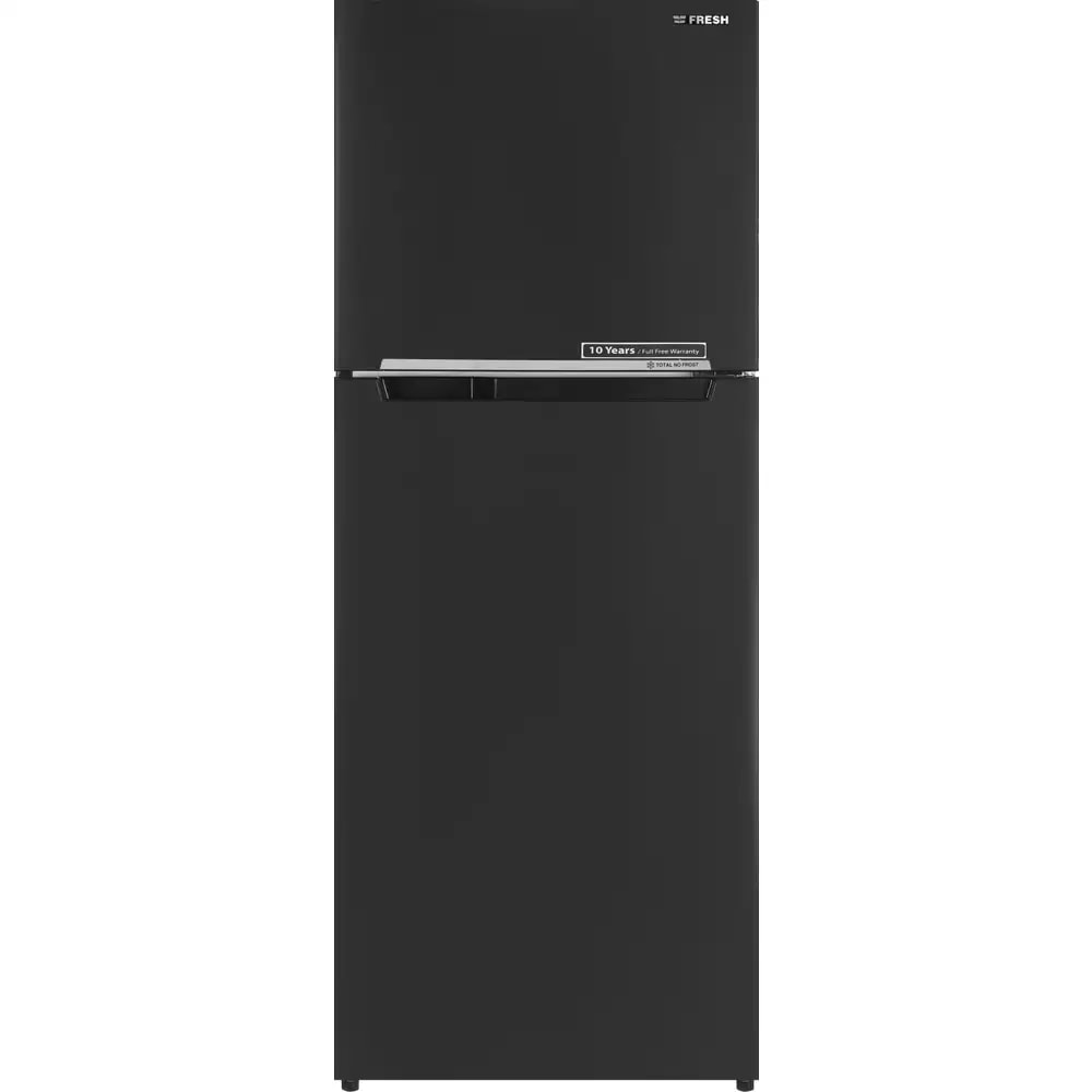 ثلاجة نوفروست فريش، 363 لتر، 2 باب، ميكانيكال، فريزر بالاعلى، FNT-BR470BMB - اسود