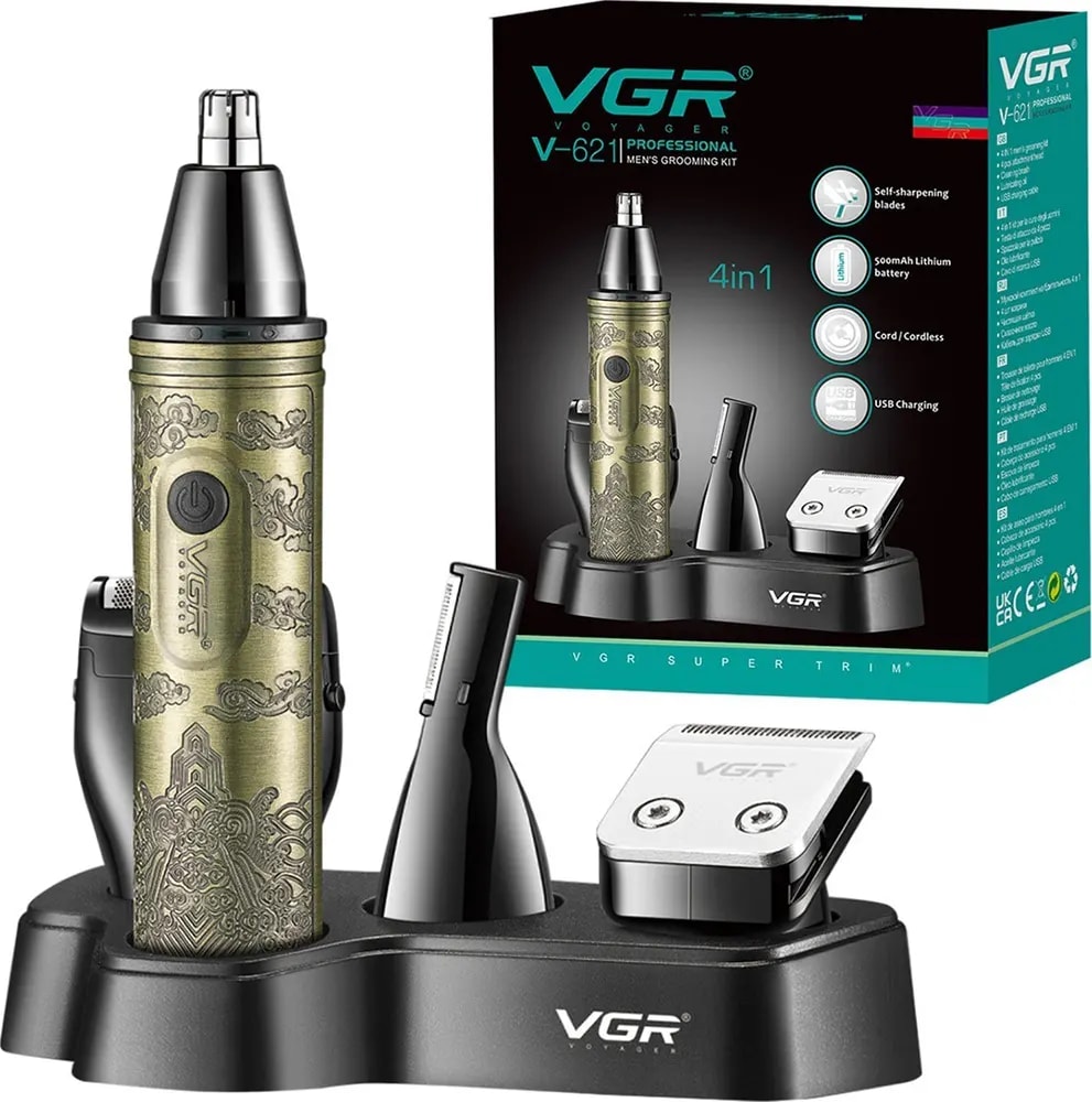 ماكينه حلاقه فى جى ار متعددة الاستخدام للرجال، V-621 - ذهبى