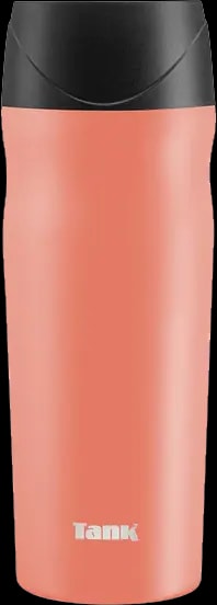 مج حراري تانك استانلس ستيل، زرار امان، 360 مللي، برتقالي