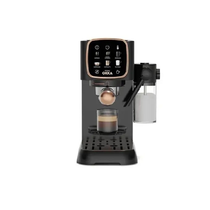 ماكينة اسبريسو سولو ام اوكا، 15 بار، شاشة ديجيتال، Ok0032-0400 - أسود نحاسى