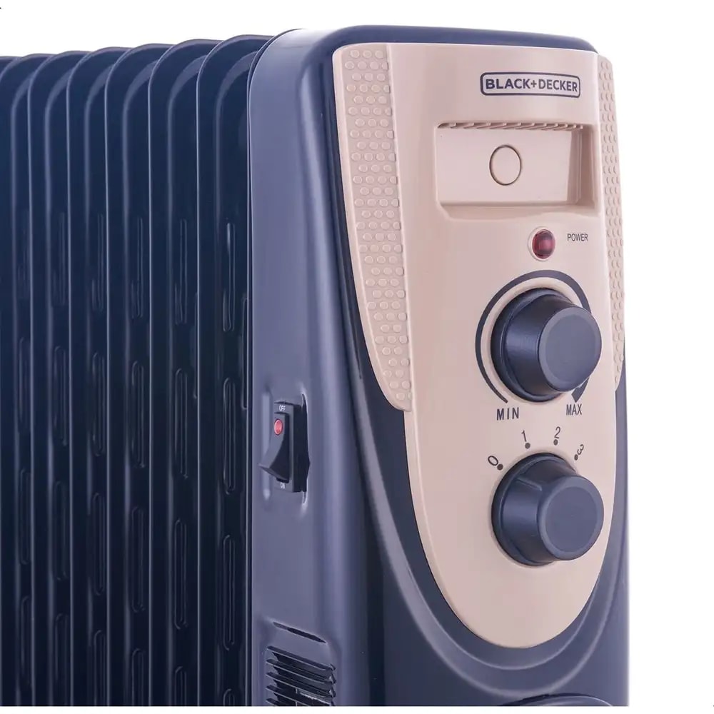 دفاية زيت بلاك+ديكر، 13 ريشة، 2500 وات، OR013 - اسود ذهبي (ضمان دولي )