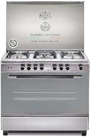 رويال جاز بيرفكت كاست بوتاجاز 5 شعلة بالمروحة 60*90 سم ديجيتال  حوامل زهر استانلس R-2010245 - عرض بديل