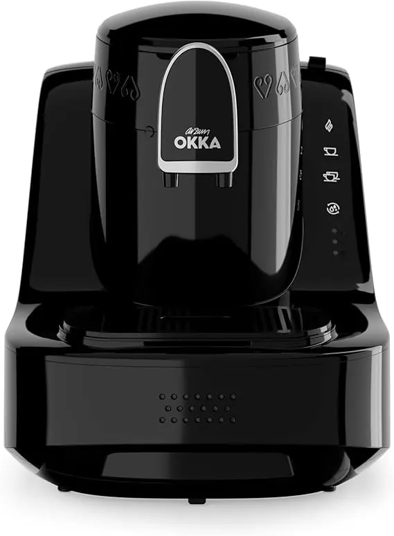 ماكينة تحضير القهوة التركي اليت اوتوماتيك موديل Ok0040-20 من اورزم اوكا، أسود وكروم
