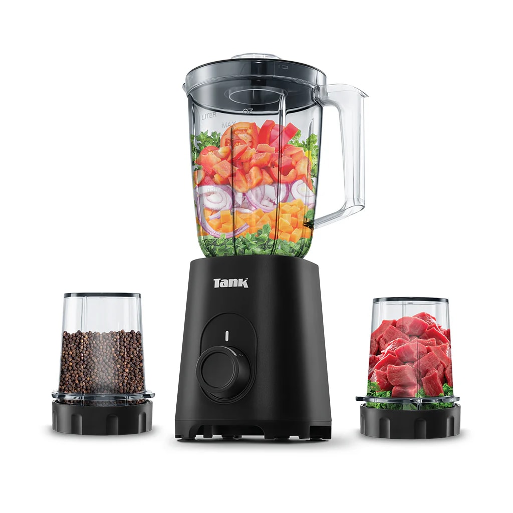 Tank Super Blender 600W with Grinder & Chopper – YB-010 – Black