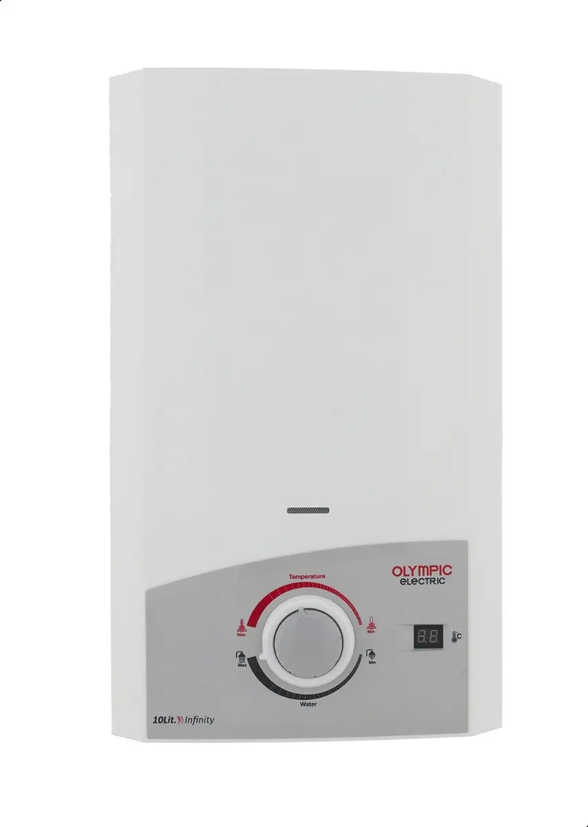 Olympic Electric 10 L Discharged White Gas Water Heater - alternate view