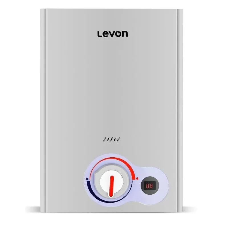 Levon Gas Water Heater 6 Liter Digital Without Chimney Silver 6518125